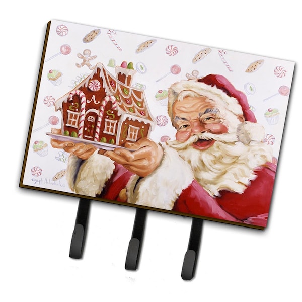 Carolines Treasures 6 x 2 x 9 in. Santa Claus A Home for the Holidays Leash or Key Holder PJH3006TH68 - main